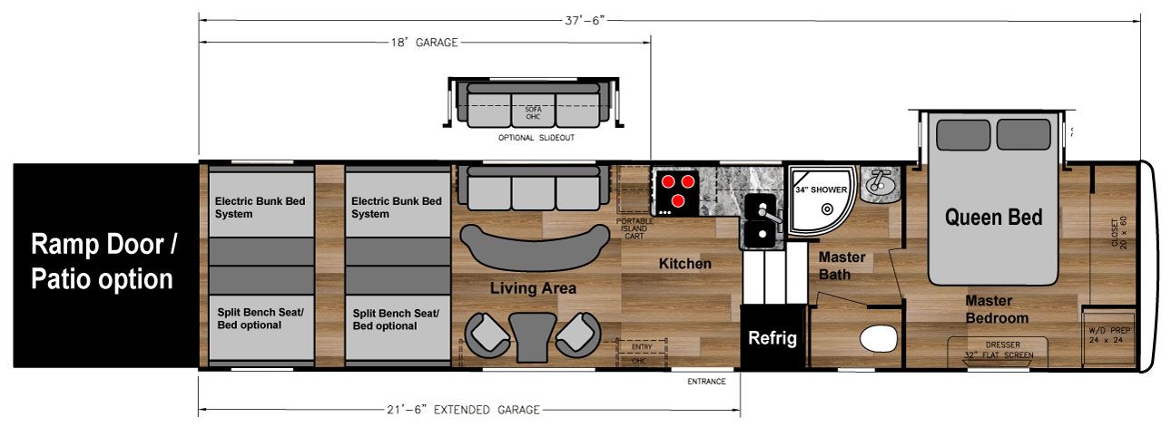 Toy Hauler Trailer Floor Plans Floorplans Click