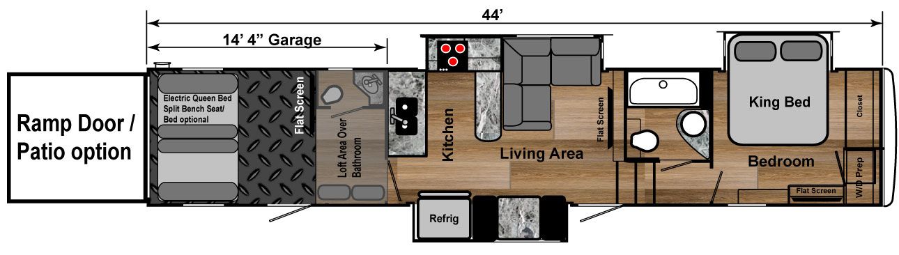 Weekend Warrior Toy Haulers Travel Trailers 5th Wheels Factory 4100w Weekend Warrior 5th Wheel Toy Hauler