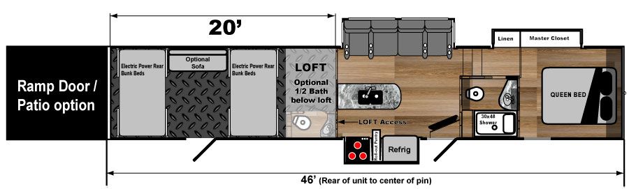 Build Your Own 5th Wheel 4620w Garagezilla 97 999 Toy Hauler 46 Foot Fifth Wheel